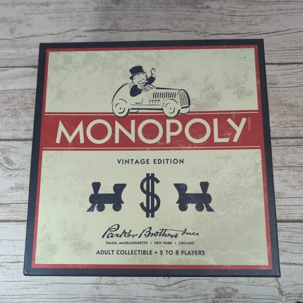 Monopoly Vintage Edition from Restoration Hardware Wooden Game Board RARE
